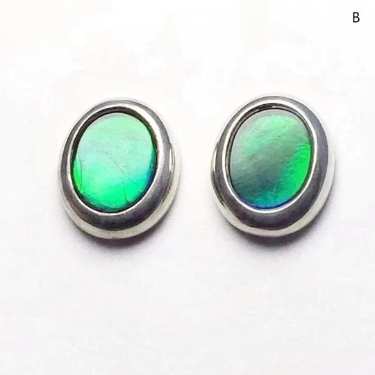 Alberta Ammolite Stud Earrings - Rocks and Gems Canada