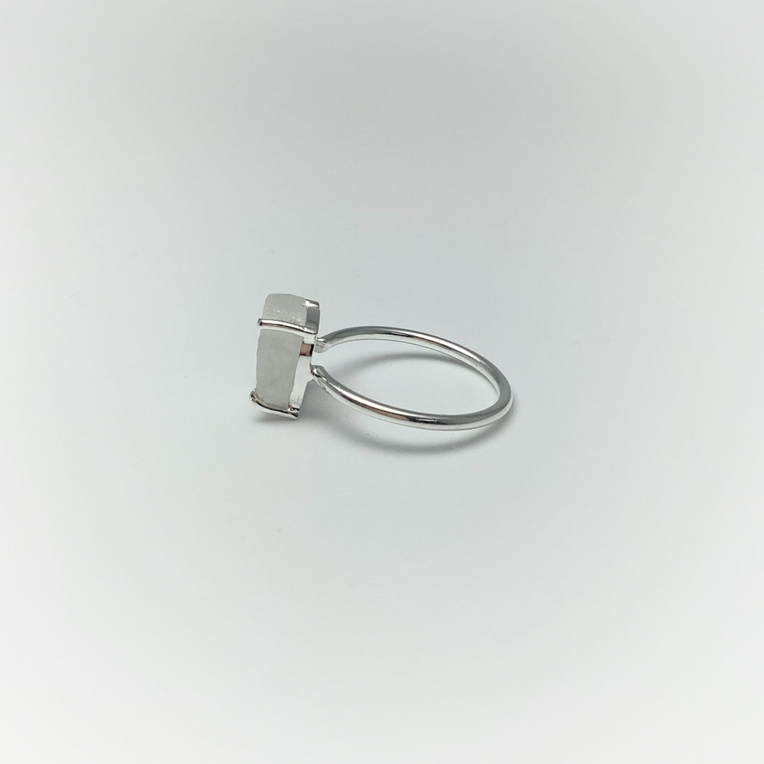 Raw Rainbow Moonstone Ring - Rocks and Gems Canada