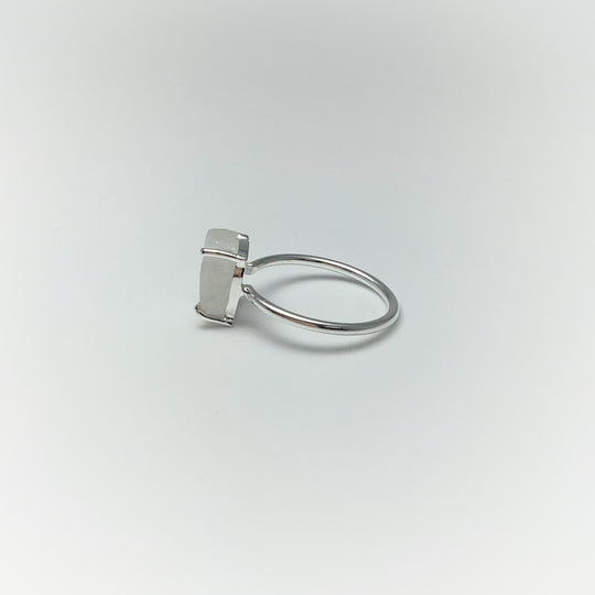 Raw Rainbow Moonstone Ring - Rocks and Gems Canada