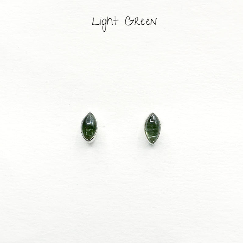 Green Tourmaline Stud Earrings - Rocks and Gems Canada