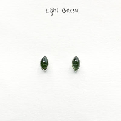 Green Tourmaline Stud Earrings
