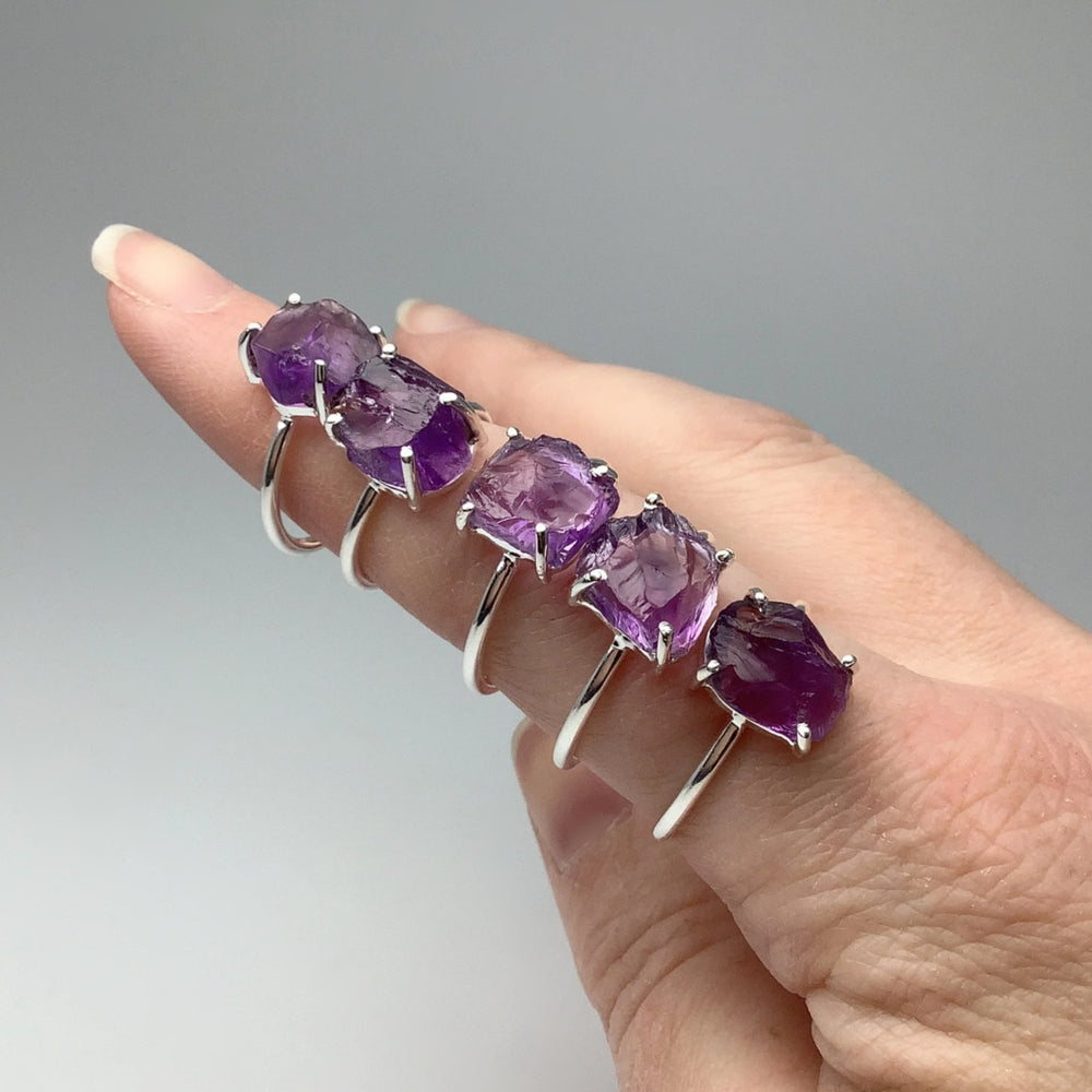 Rough Amethyst Ring - Rocks and Gems Canada