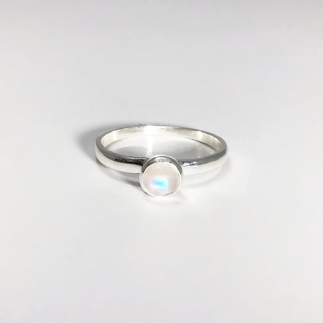 Rainbow Moonstone Ring - Rocks and Gems Canada