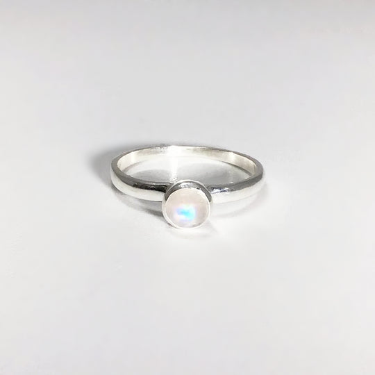 Rainbow Moonstone Ring - Rocks and Gems Canada