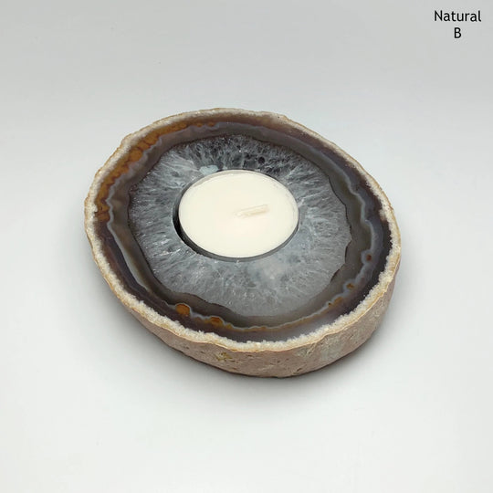 Agate Candle Holder - Rocks and Gems Canada