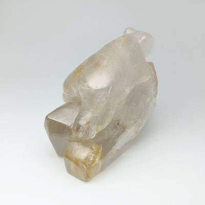 Hematoid Quartz Bear Carving