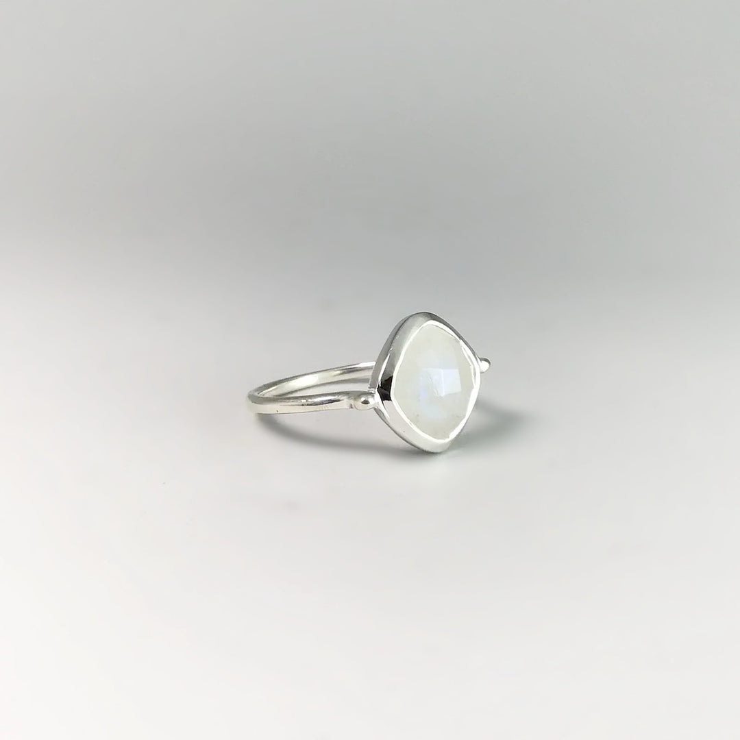Rainbow Moonstone Ring - Rocks and Gems Canada