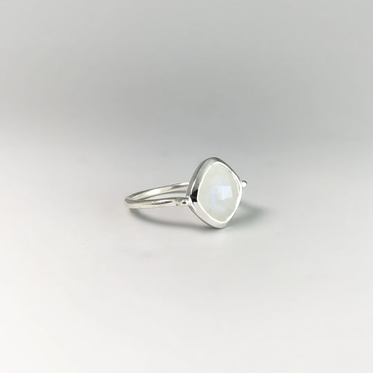 Rainbow Moonstone Ring - Rocks and Gems Canada