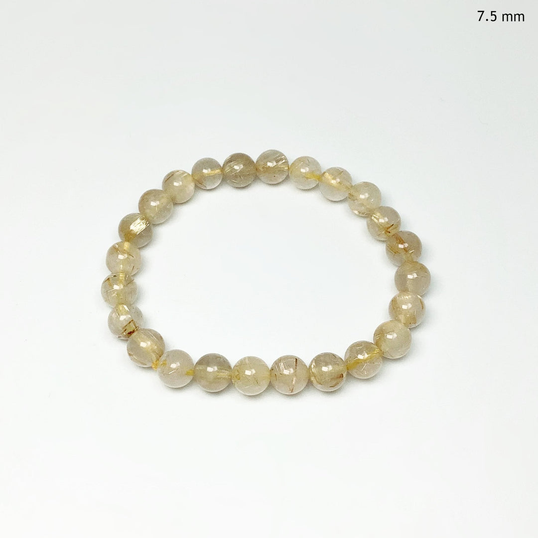 Rutilated Quartz Beaded Bracelet - Rocks and Gems Canada