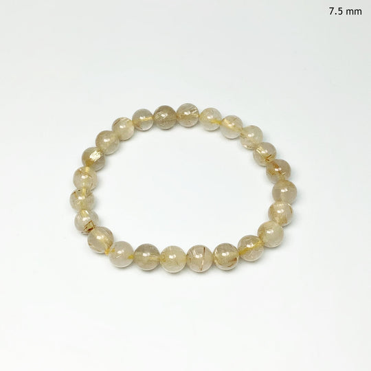 Rutilated Quartz Beaded Bracelet - Rocks and Gems Canada