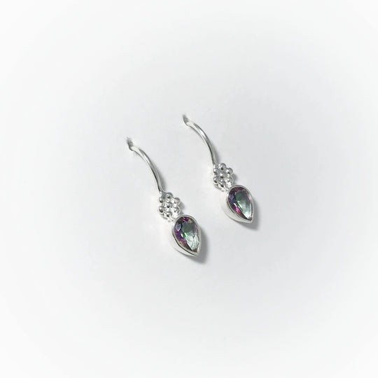 Mystic Topaz Dangle Earrings - Rocks and Gems Canada