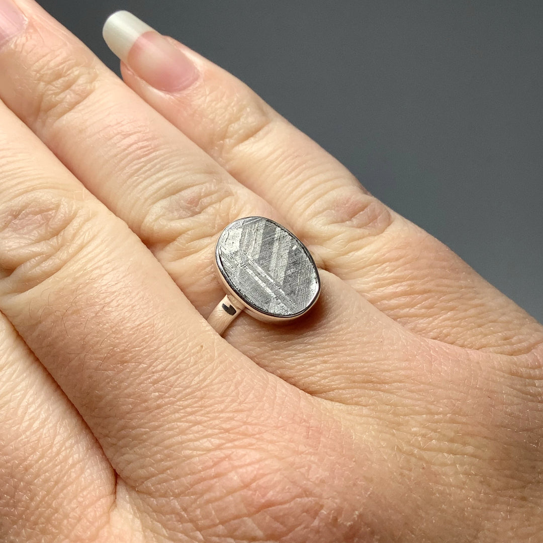 Muonionalusta Meteorite Ring - Rocks and Gems Canada