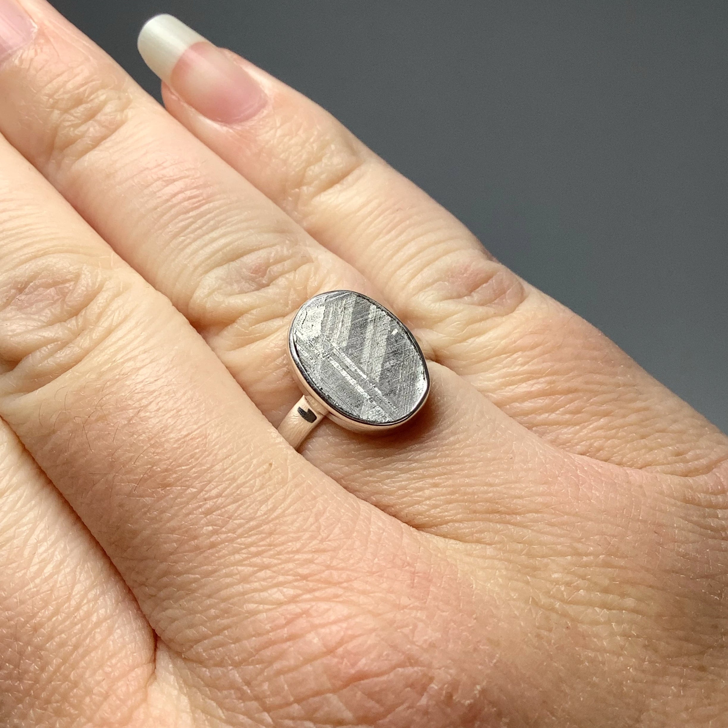 Muonionalusta Meteorite Ring - Rocks and Gems Canada