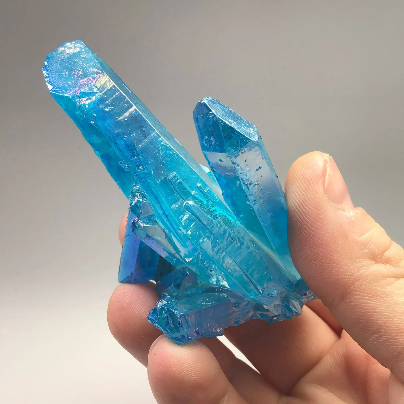 Rainbow Aqua Aura Quartz Cluster