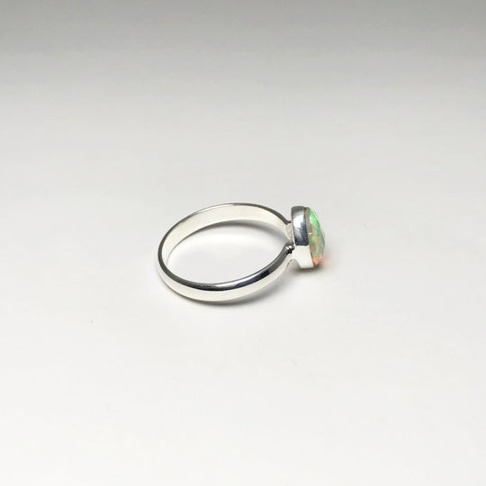 Faceted Ethiopian Fire Opal Ring - Rocks and Gems Canada
