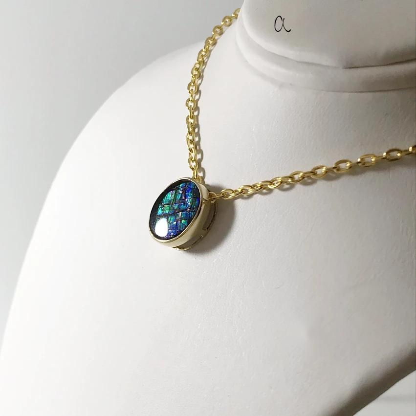 Alberta Ammolite 14K Gold Pendant - Rocks and Gems Canada