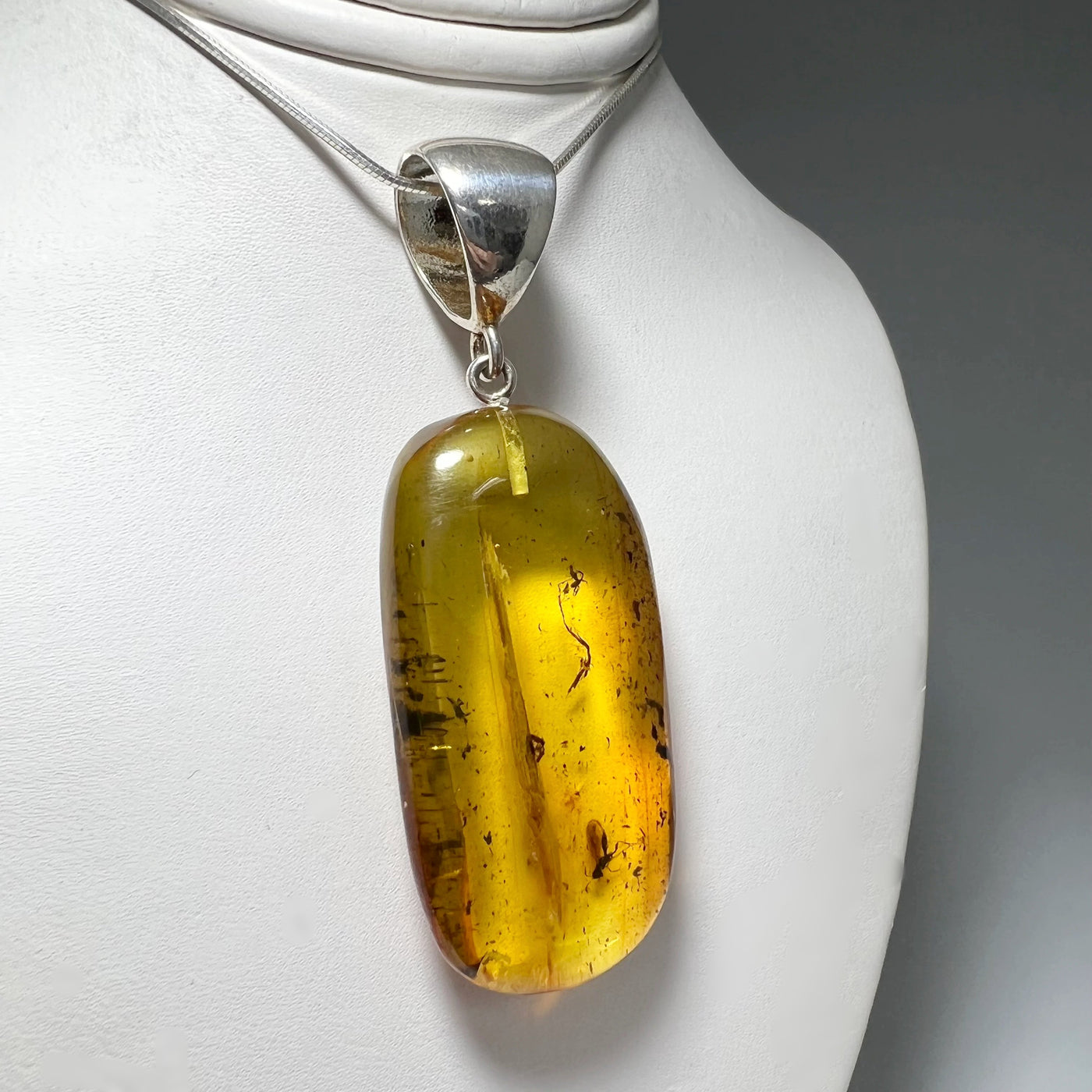 Amber Pendant with Preserved Insect Inclusion