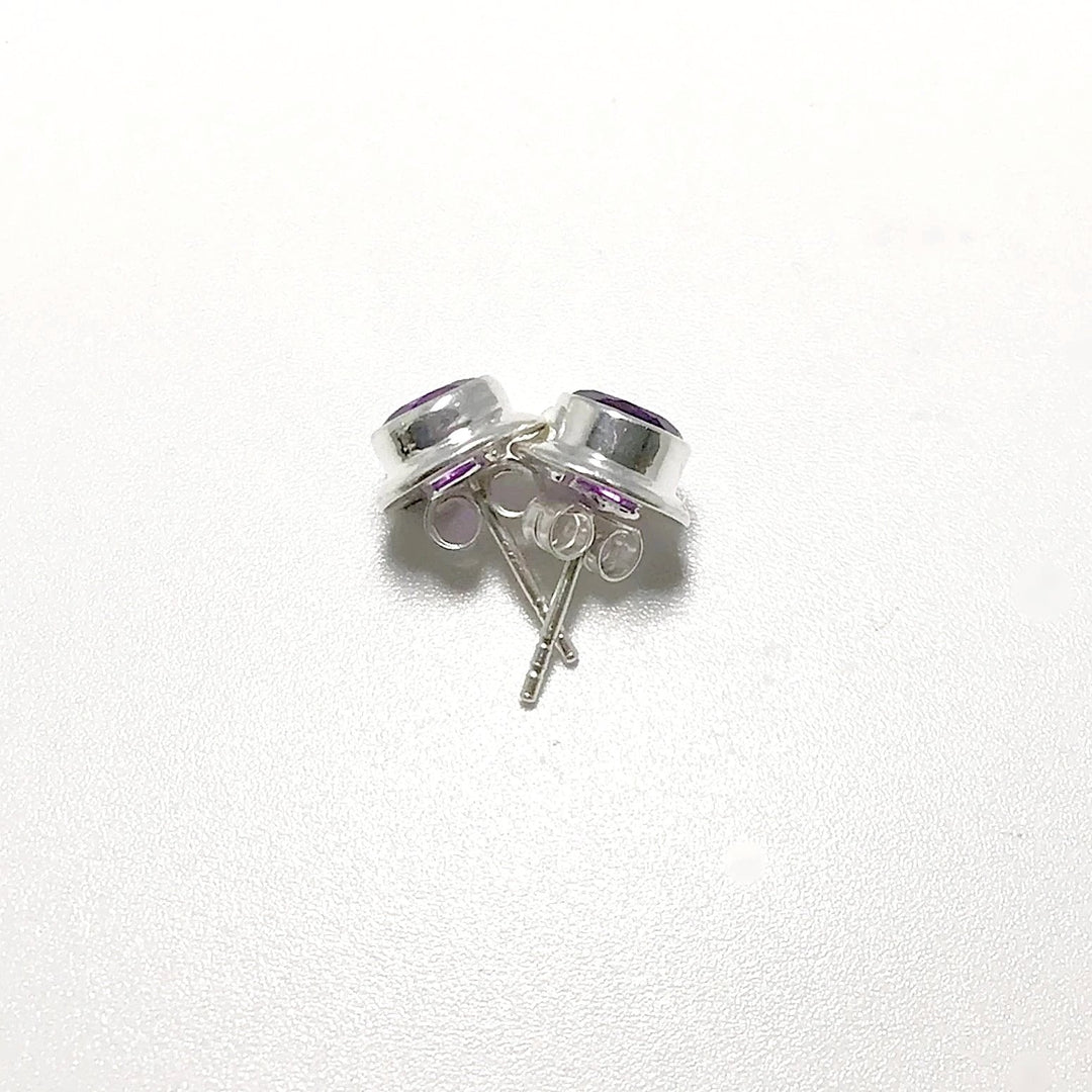 Amethyst Stud Earrings - Rocks and Gems Canada