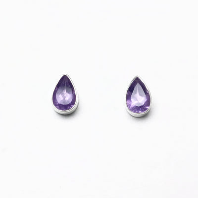 Amethyst Stud Earrings