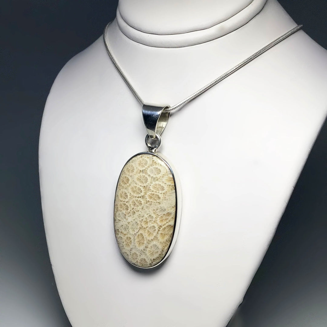 Fossilized Coral Pendant - Rocks and Gems Canada
