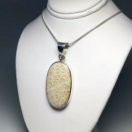 Fossilized Coral Pendant - Rocks and Gems Canada
