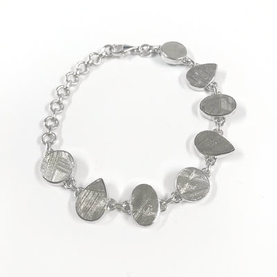 Muonionalusta Meteorite Sterling Silver Bracelet