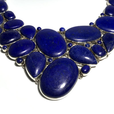 Lapis Lazuli Necklace and Earrings Set