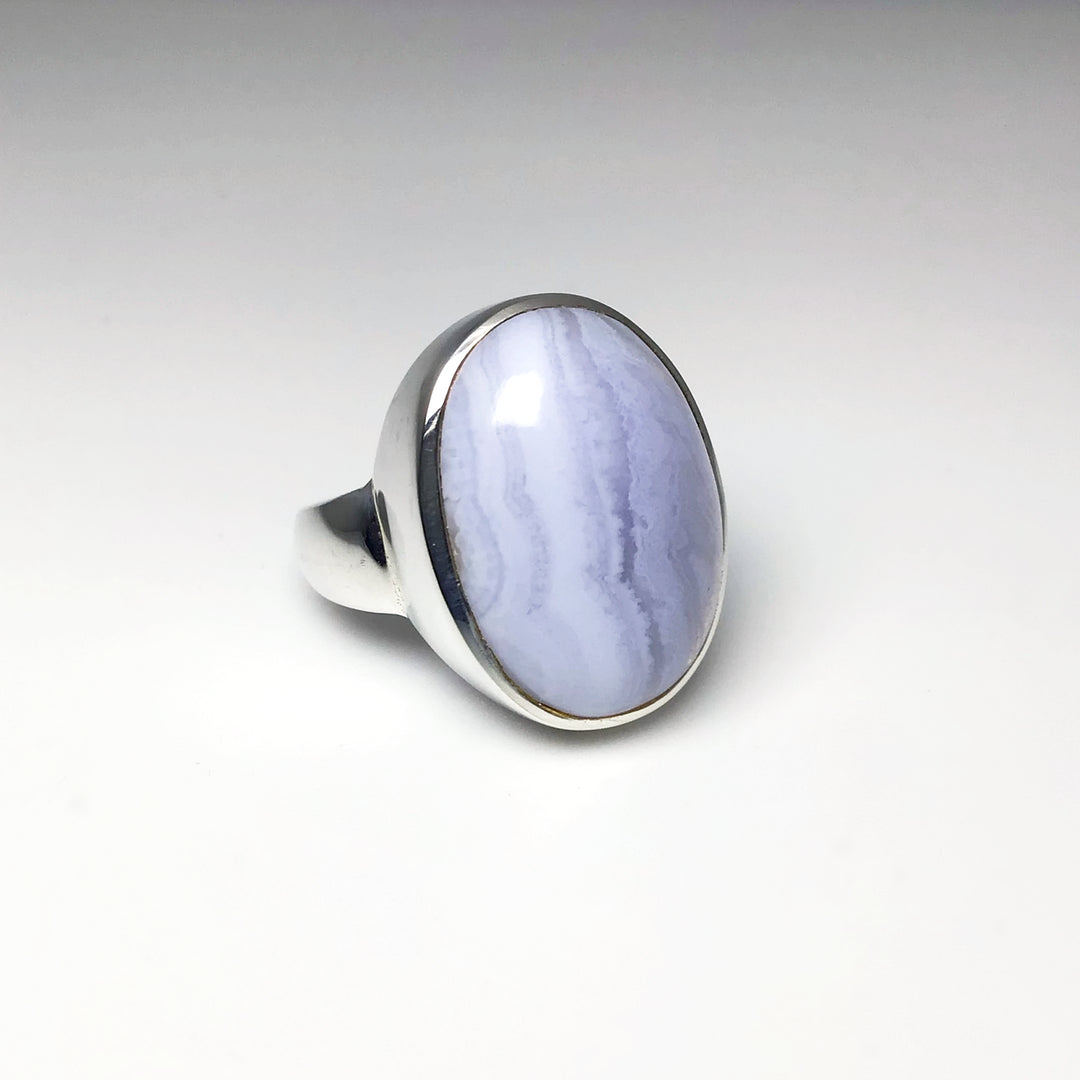 Blue Lace Agate Ring - Rocks and Gems Canada