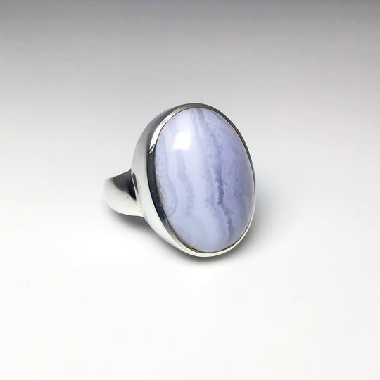 Blue Lace Agate Ring - Rocks and Gems Canada