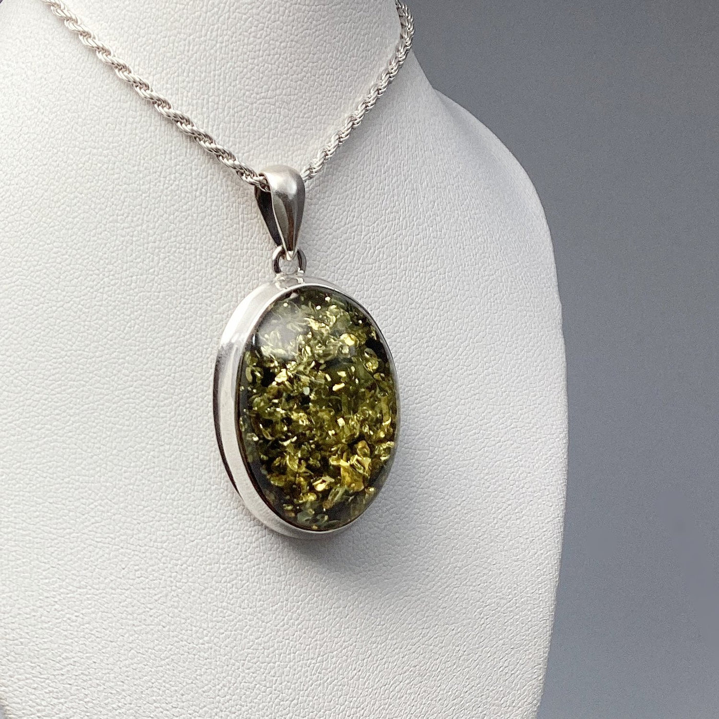 Green Amber Pendant