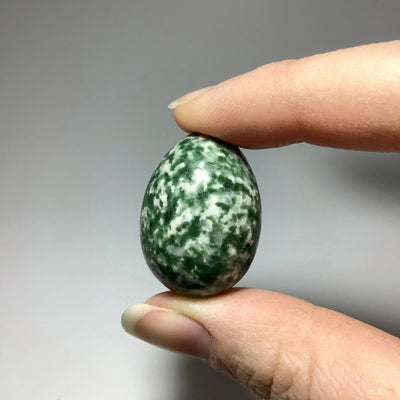Green Dot Jade Mini Egg