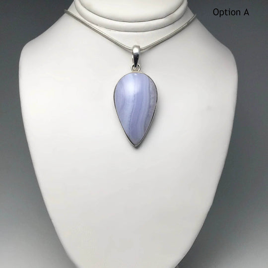 Blue Lace Agate Pendant - Rocks and Gems Canada