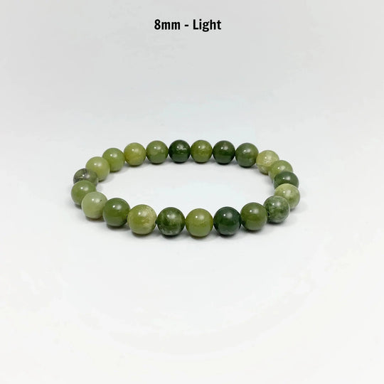Mixed Green Canadian Jade Beaded Bracelet - Rocks and Gems Canada