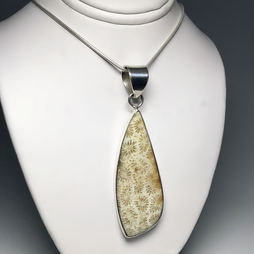 Fossilized Coral Pendant - Rocks and Gems Canada