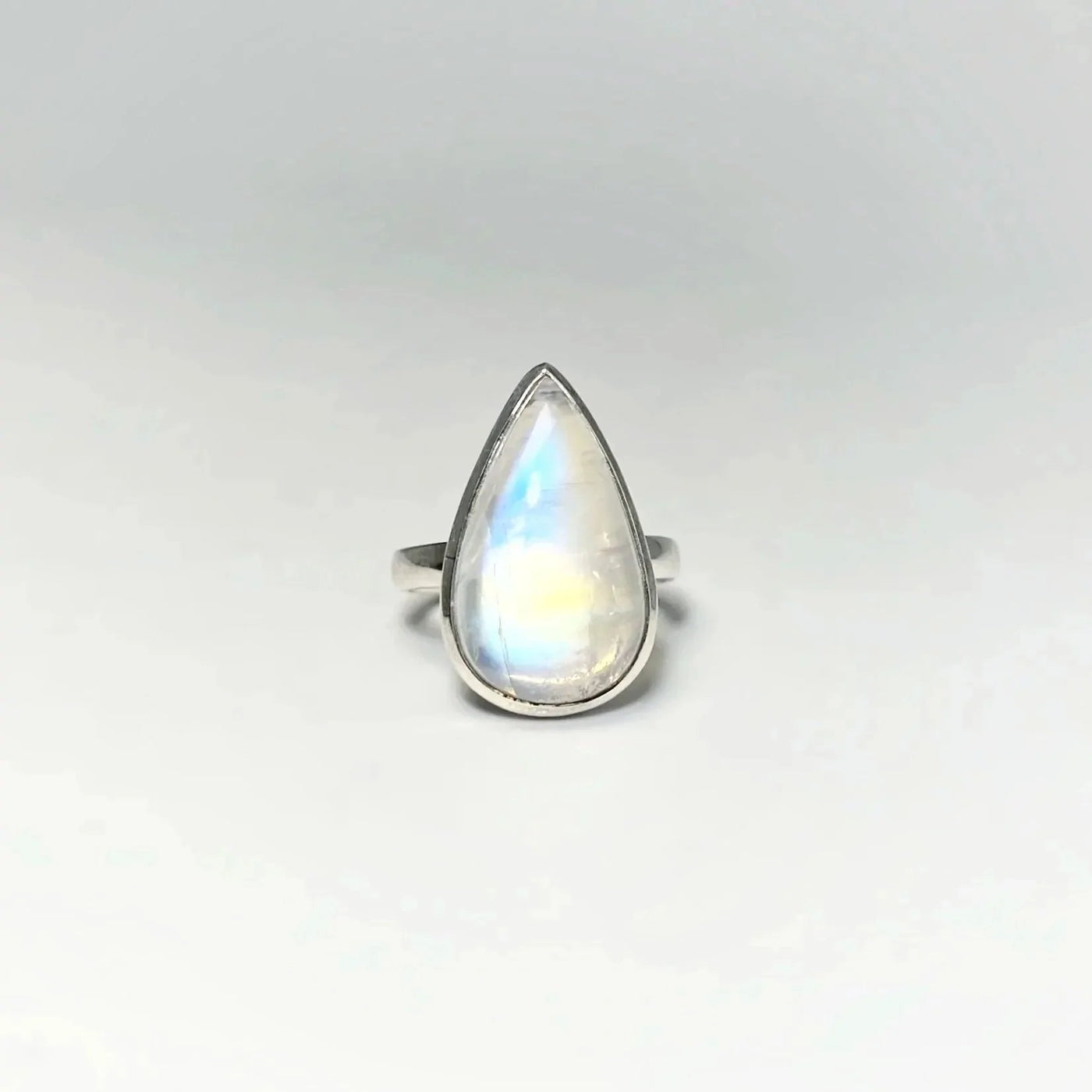 Rainbow Moonstone Ring - Size 8