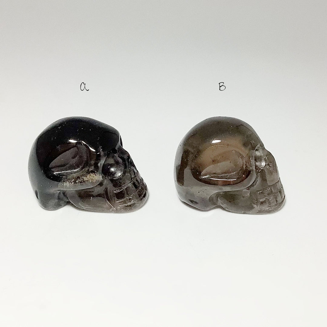 Carved Smoky Quartz  Skull - Rocks and Gems Canada