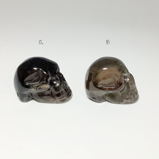 Carved Smoky Quartz  Skull - Rocks and Gems Canada