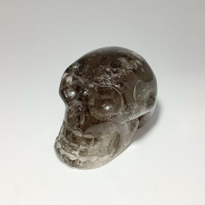 Carved Smoky Quartz Crystal Skull