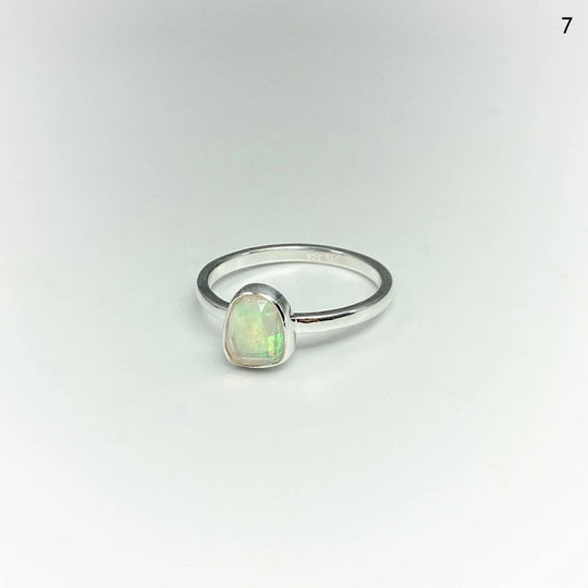 Faceted Ethiopian Fire Opal Ring - Rocks and Gems Canada