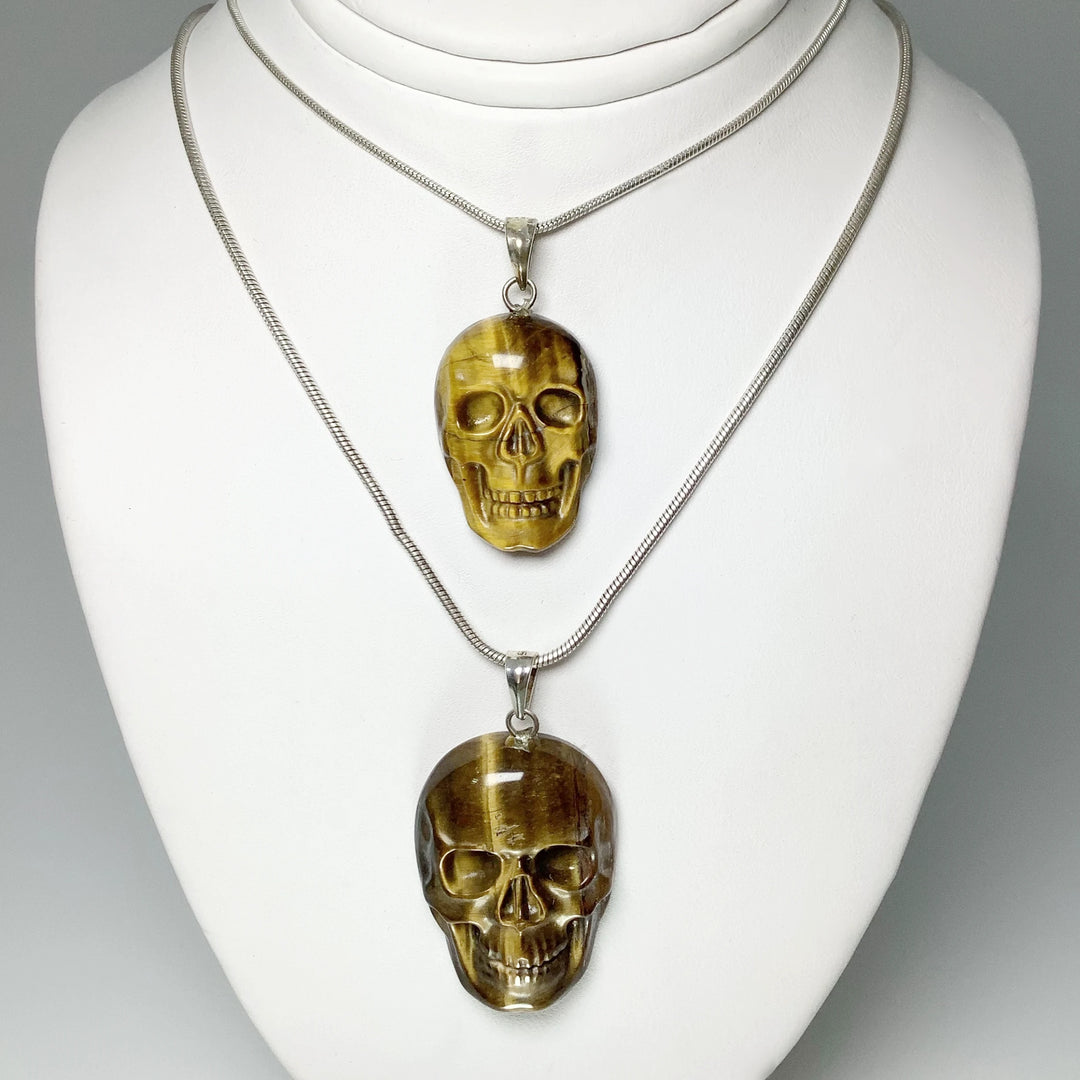 Tiger Eye Skull Pendant - Rocks and Gems Canada