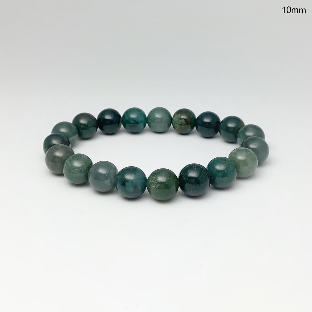 Moss Agate Beaded Bracelet - Rocks and Gems Canada