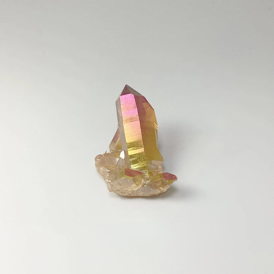 Sunset Aura Quartz Cluster - Rocks and Gems Canada