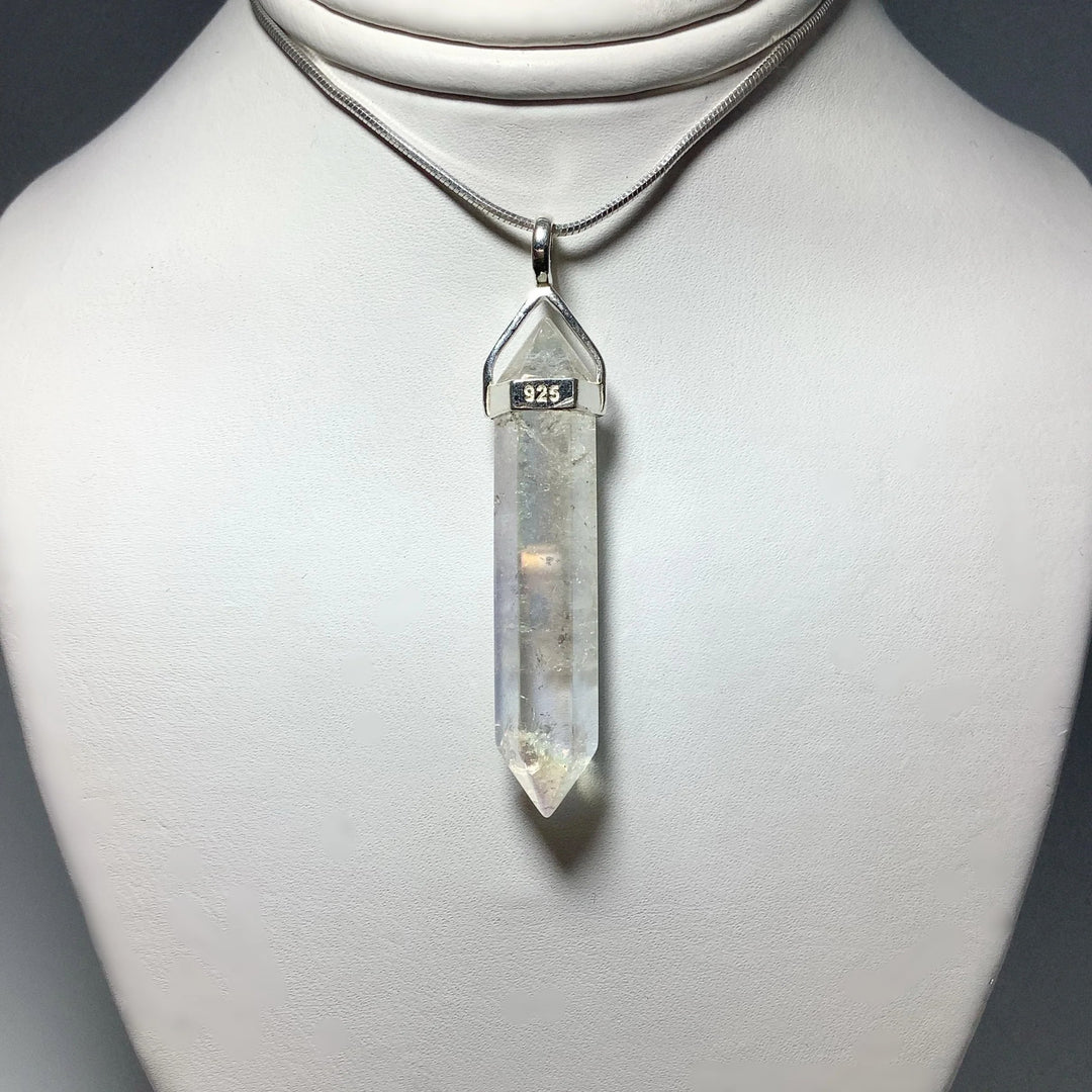 Opalescent Quartz Double Terminated Point Pendant - Rocks and Gems Canada