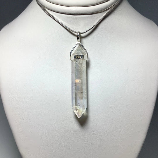 Opalescent Quartz Double Terminated Point Pendant - Rocks and Gems Canada
