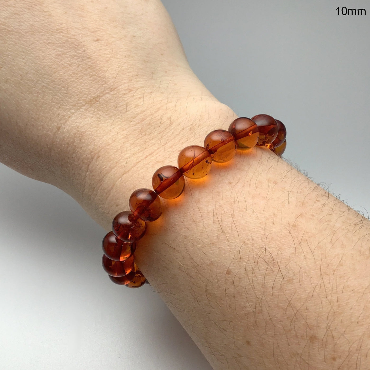 Cognac Amber Beaded Bracelet