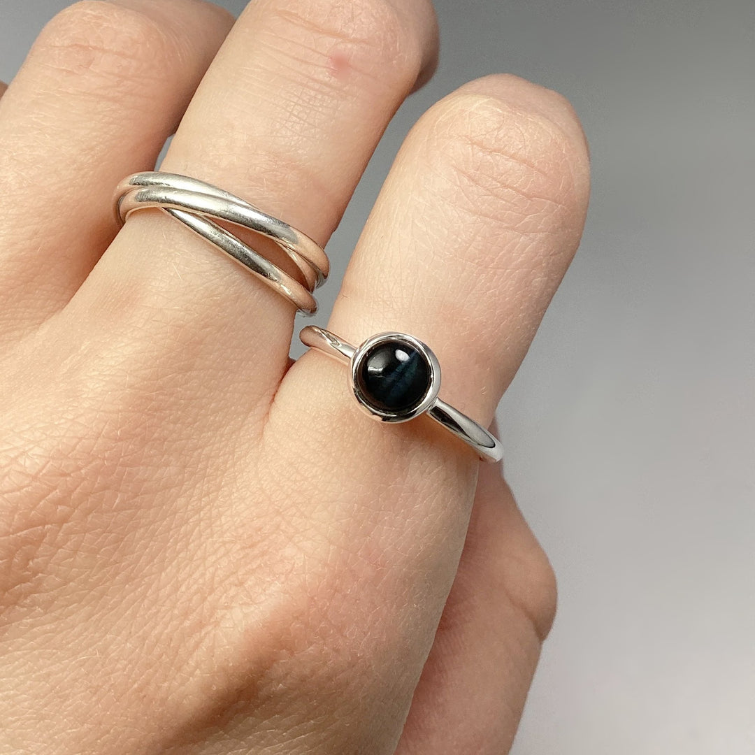 Blue Tiger Eye Ring - Rocks and Gems Canada
