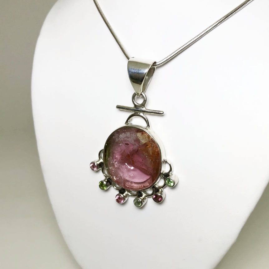 Mixed Tourmaline Pendant - Rocks and Gems Canada
