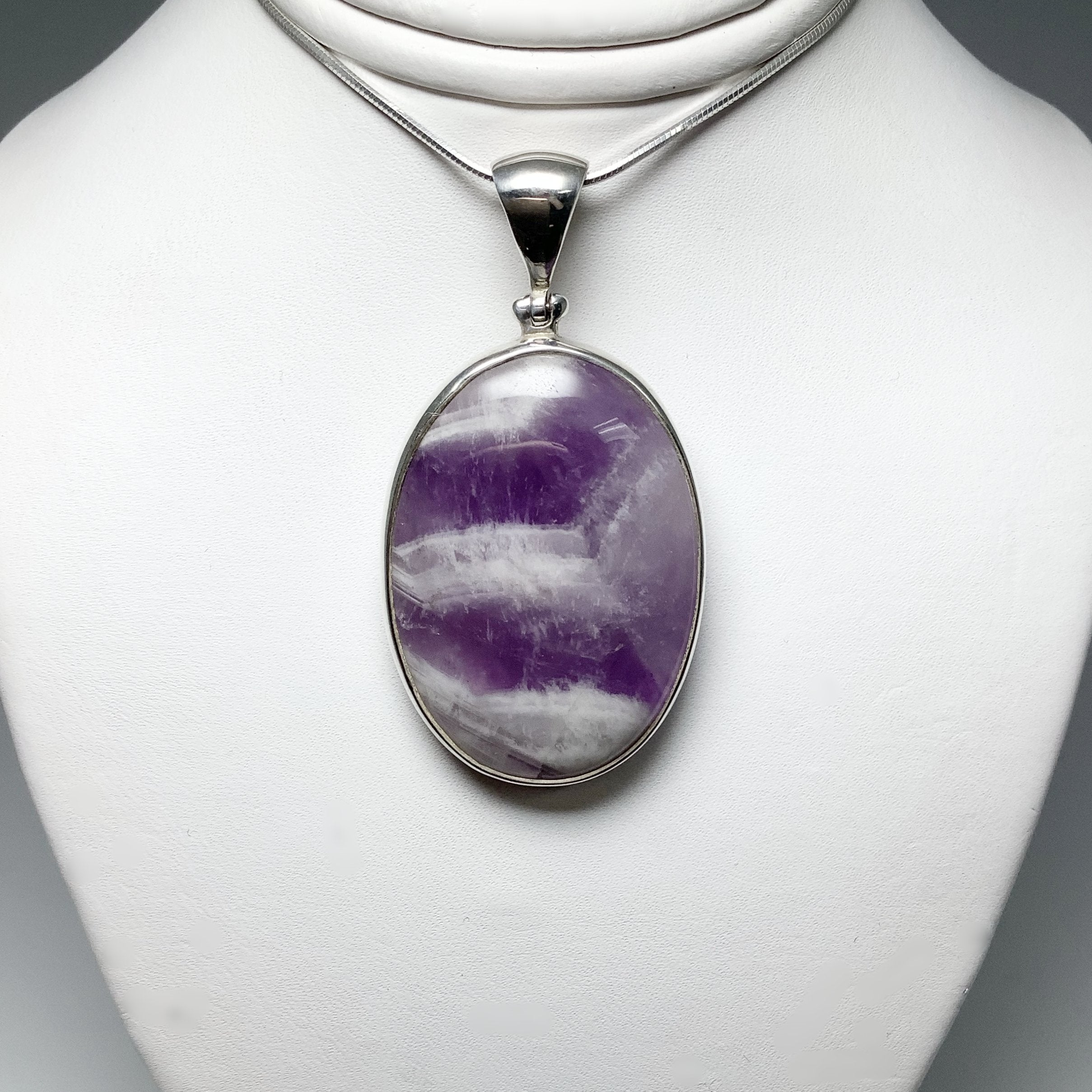 Chevron Amethyst Pendant - Rocks and Gems Canada