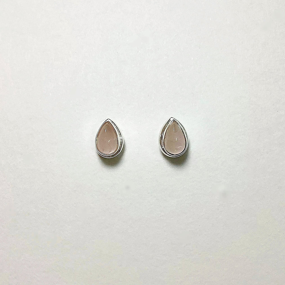 Rose Quartz Stud Earrings - Rocks and Gems Canada
