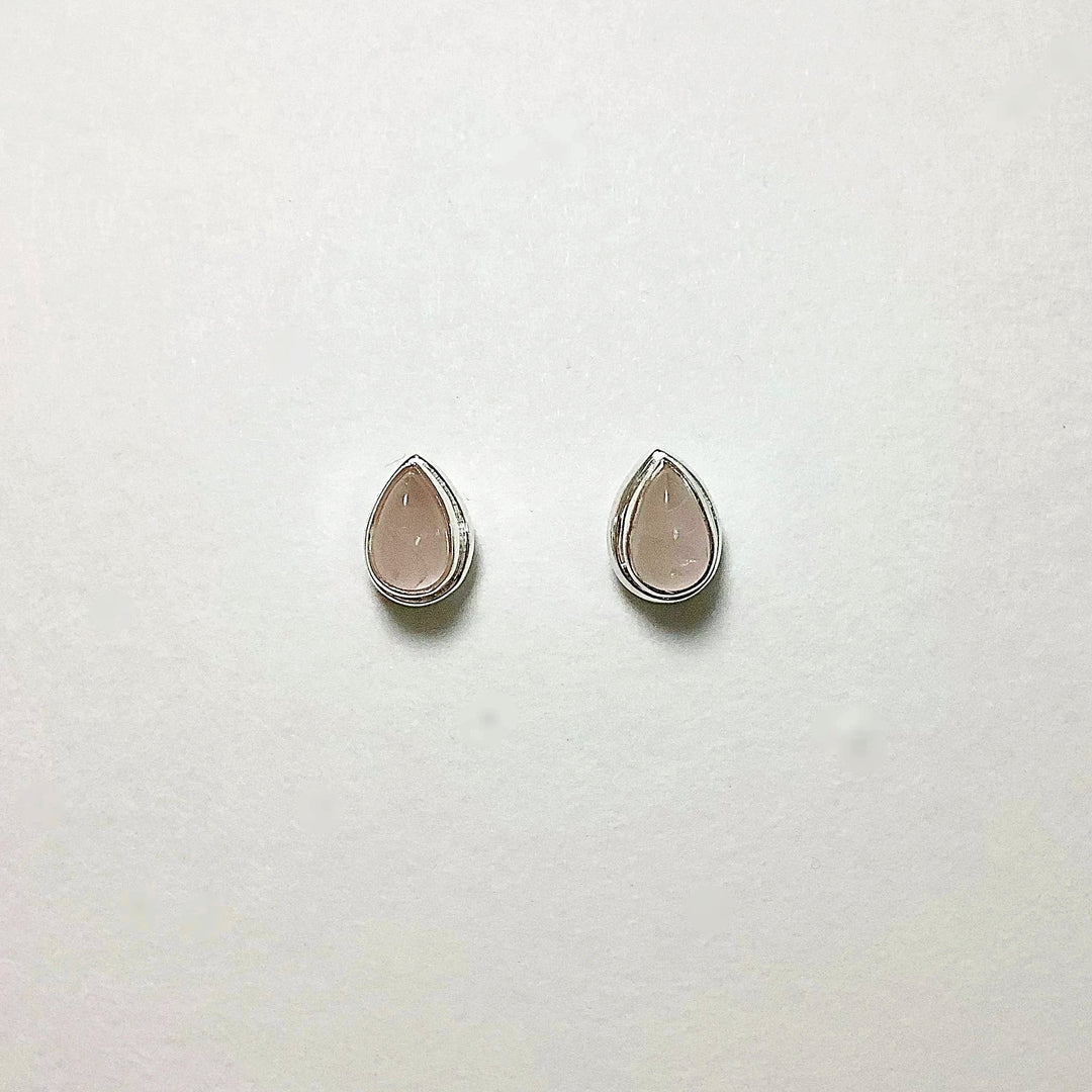 Rose Quartz Stud Earrings - Rocks and Gems Canada